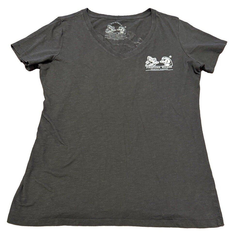 Firestone Walker Brewing Company Black Women’s XXL Logo T-Shirt V-Neck Beer